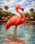Slam Collections Flamingo-Cove Print 16x20
