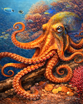 Slam Collections Octopus-Treasure Print 16x20