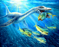 Slam Collections   Plesiosaur  Print  16x20