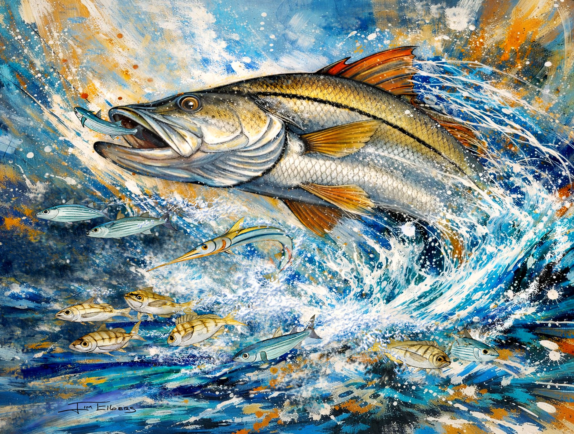 Slam collections Snook Cove Giclee 16X20