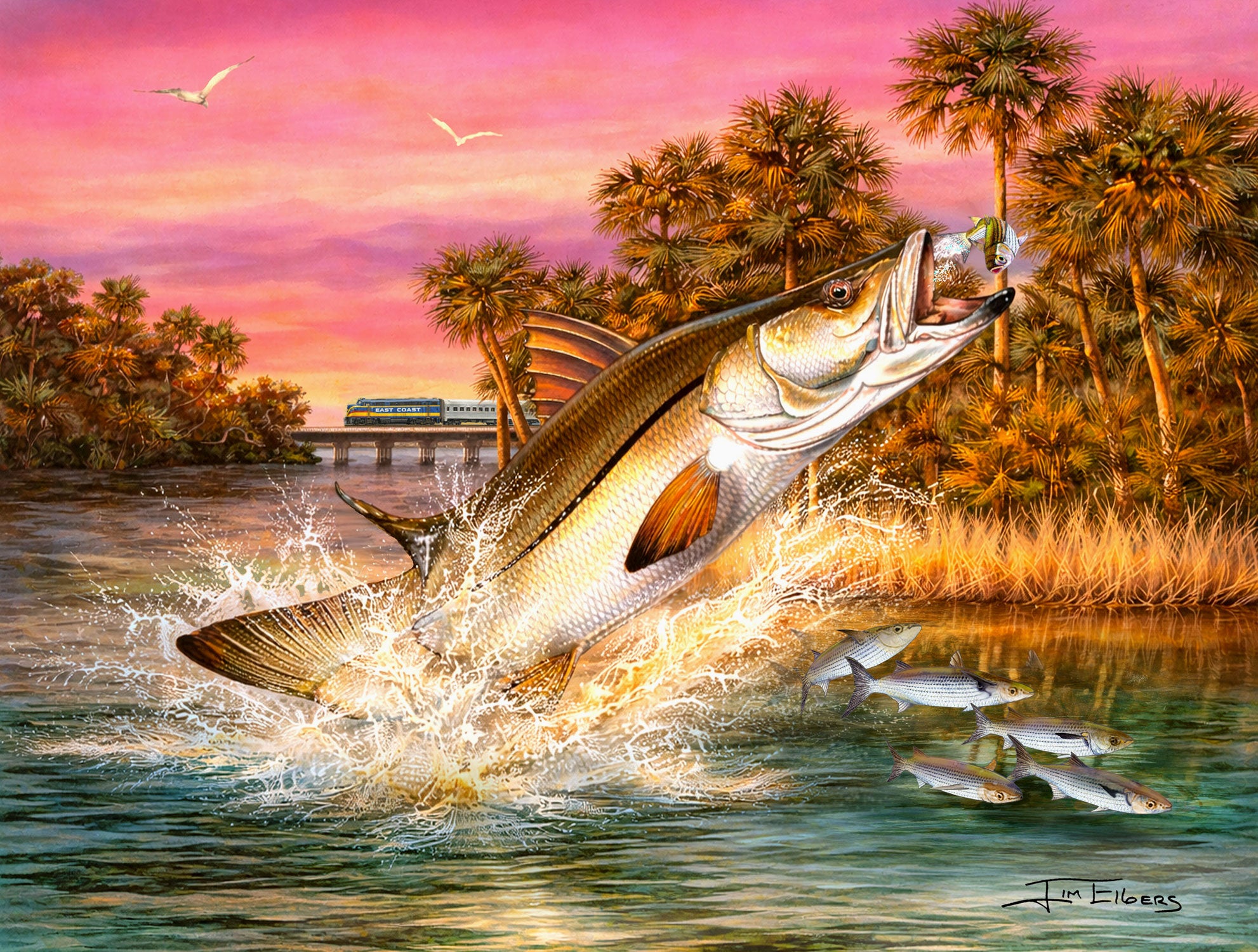 Slam collections Snook-Trestle Giclee 16X20